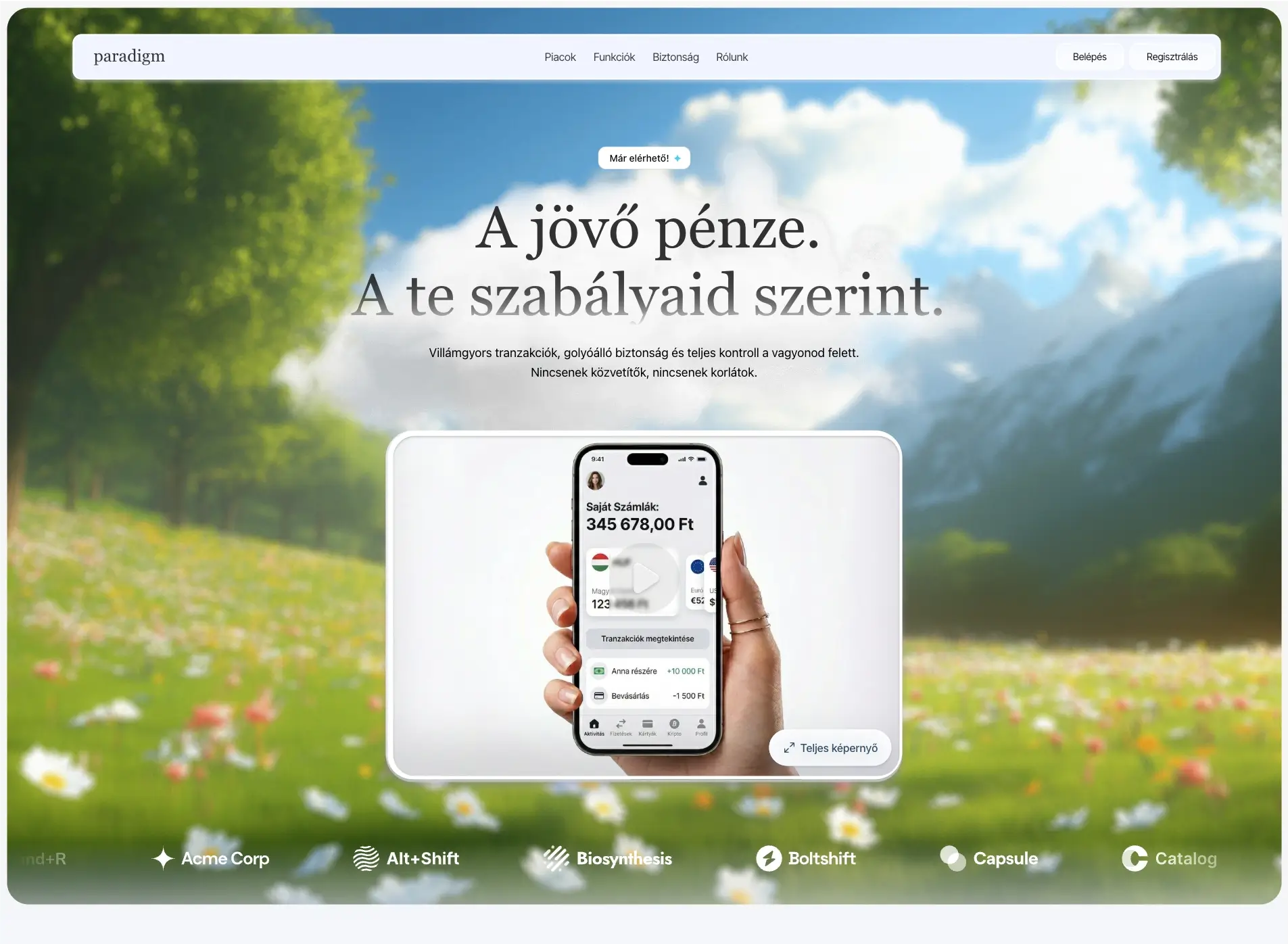 prémium weboldal tervezés - Crypto